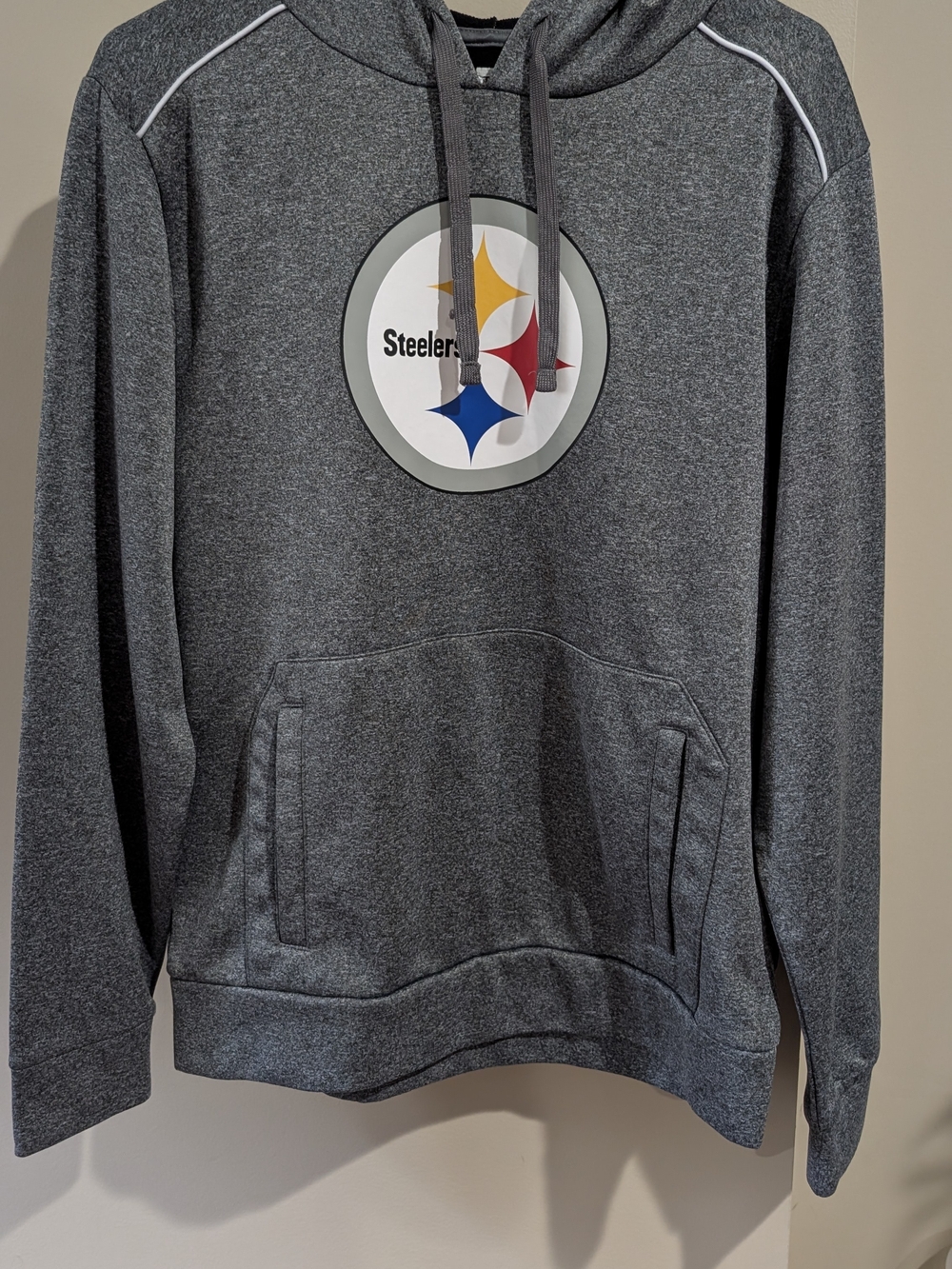 Team Apparel Gray Hooded Sweatshirt with Team Emblem